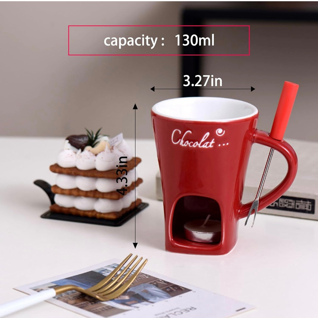 Meltie Mug – Fondue & Hot Chocolate Mug with Warmer